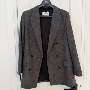 Babaton dark grey textured suit (blazer and pants)